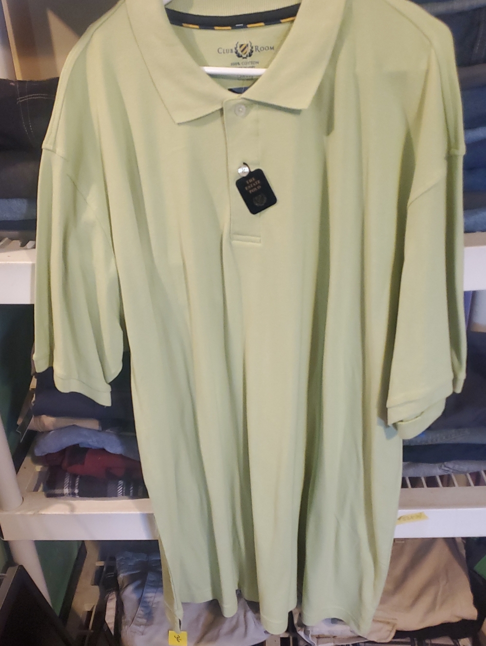 Club Room Men's Pale Green Polo Shirt